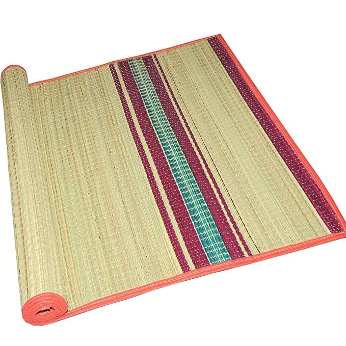 Traditional Korai Grass Mat - 6 X 3.5 Feet